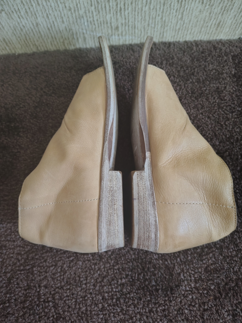 Free People Mont Blanc Assymetrical Sandals, Beige Soft Leather, Sz 38 - Picture 6 of 12